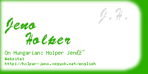 jeno holper business card